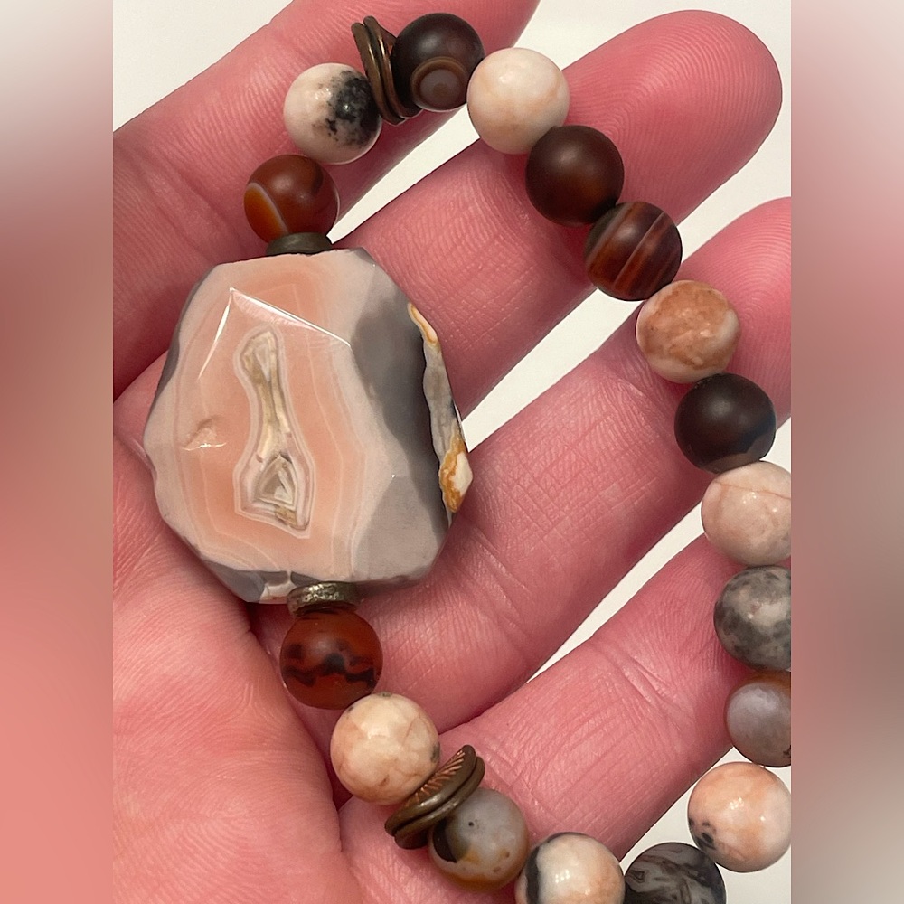 Handmade Gemstone-Beaded Bracelet